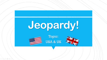 Preview of TEFL ESL Middle School High School - Jeopardy US & UK Quiz