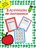 TEK 3.4B and 4.2 B: Antónimos / Antonyms in Spanish