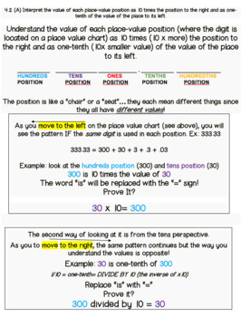 Preview of TEK 4.2A Place Value Relationships Notes!