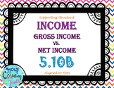 TEK 5.10B Income - Gross vs Net Income task cards