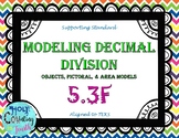 TEK 5.3F Modeling Decimal Division task cards