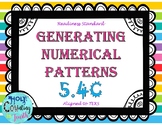 TEK 5.4C Generating Numerical Patterns task cards