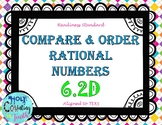 TEK 6.2D Compare and Order Rational Numbers task cards