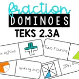 TEKS 2.3A Fraction Dominoes