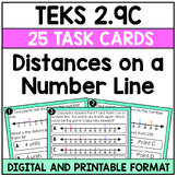 TEKS 2.9C Distances on a Number Line Task Cards