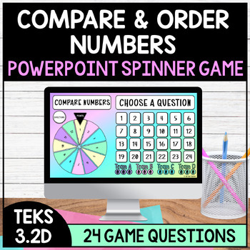 Preview of TEKS 3.2D Compare and Order Numbers PowerPoint Show Game