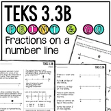 TEKS 3.3B - Fractions On A Number Line - Printables