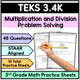 TEKS 3.4K Multiplication and Division Word Problems