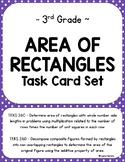 TEKS 3.6C, 3.6D Area of Rectangles Task Card Set