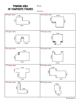 TEKS 3.6D Finding Area of Composite Figures Student Worksheet | TpT