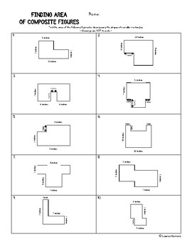 Preview of TEKS 3.6D Finding Area of Composite Figures Student Worksheet