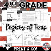 TEKS 4.6B Compare the Physical Regions of Texas | 4th Grad