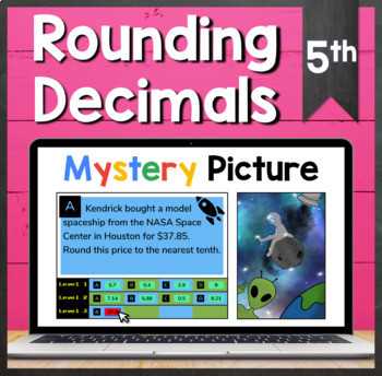 Preview of TEKS 5.2C ✩ Rounding Decimals ✩ Google Sheets Mystery Picture Activity