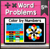 TEKS 5.3B ✩ 5.3C ✩ Word Problems ✩ Google Sheets Coloring 
