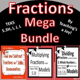 TEKS 5.3H, I, J, L  Fractions Mega Bundle