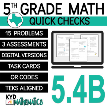 TEKS 5 4B 5th Grade Math Digital Version Included (Distance Learning)