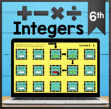 TEKS 6.3D ✩ FREE ✩ Integers Operations ✩ Google Sheets Maz