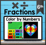 TEKS 6.3E ✩ Fraction Word Problems ✩ Google Sheets Colorin