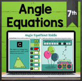 TEKS 7.11C ✩ Angle Equations ✩ Google Sheets Riddle Activity