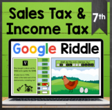 TEKS 7.13A ✩ Sales Tax & Income Tax ✩ Google Sheets Riddle