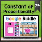 TEKS 7.4C ✩ Constant of Proportionality ✩ Google Sheets Ri