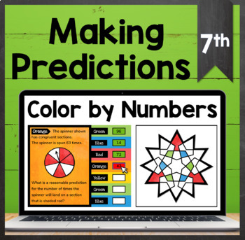 Preview of TEKS 7.6C ✩ 7.6D ✩ Making Predictions Using Probability ✩ Google Sheets Activity