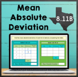 TEKS 8.11B ✩ Mean Absolute Deviation MAD ✩ Google Slides A