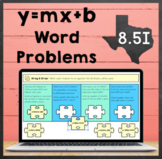 TEKS 8.5I ✩ Y=mx+b from WORD PROBLEMS ✩ Google Slides Activities