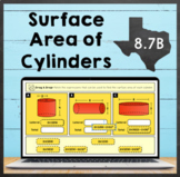 TEKS 8.7B ✩ Surface Area of Cylinders ✩ Google Slides Activities