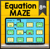 TEKS 8.8C ✩ Equations Level Up ✩ Google Sheets Maze Activity