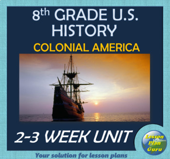 Preview of 8th Grade U.S. History: Colonial America COMPLETE Unit | Google Apps!