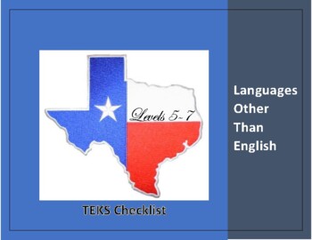Preview of TEKS Checklist- LOTE Levels 5-7