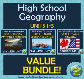 Preview of TEKS High School World Geography Units 1 to 3 VALUE BUNDLE! Google Apps