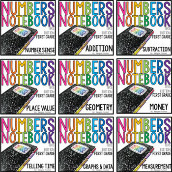 Preview of TEKS Numbers Notebook First Grade BUNDLE