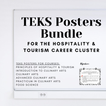 Preview of TEKS Posters Bundle for the Hospitality & Tourism Career Cluster (Culinary Arts)