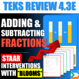 TEKS Review 4.3E Adding and Subtracting Fractions | SIGMA 