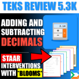 TEKS Review 5.3K Decimal Addition and Subtraction | SIGMA 