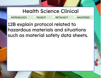 Preview of TEKS SE Cards - Health Science Clinical