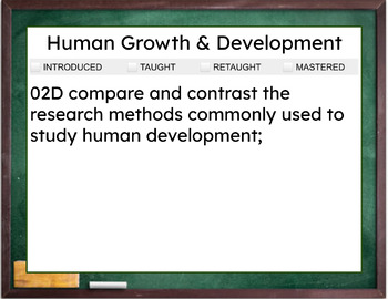 Preview of TEKS SE Cards - Human Growth & Development