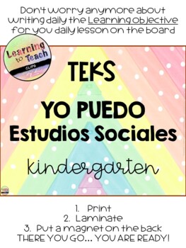 Preview of TEKS YO PUEDO ESTUDIOS SOCIALES