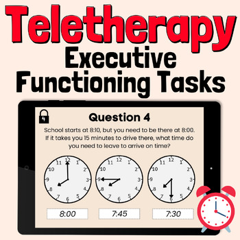 Preview of TELETHERAPY ACTIVITIES: Executive Functioning & Time Management Skills, Autism
