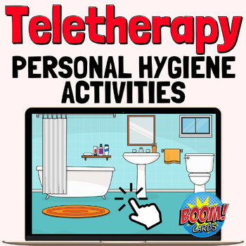 Preview of TELETHERAPY ACTIVITIES: Personal Hygiene & Showering for Students with Autism