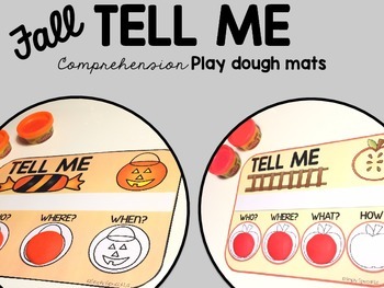 Preview of TELL ME! Comprehension Play Dough Mats: Fall Edition