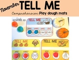 TELL ME! Comprehension Play Dough Mats: November Edition