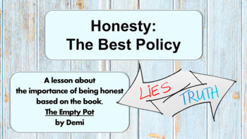 Preview of TELLING TRUTH HONESTY LYING No Prep SEL Lesson w 2 video + Activity Resources