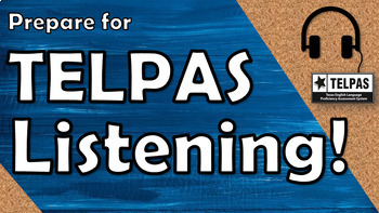 Preview of TELPAS Listening Progress Check & Practice Sets (Blue Set) for ESL