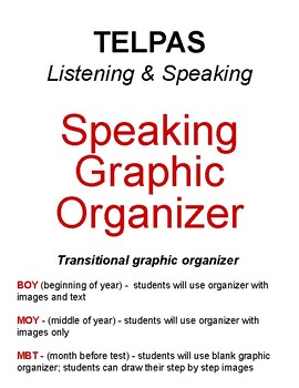 Preview of TELPAS Transitional Speaking Graphic Organizer