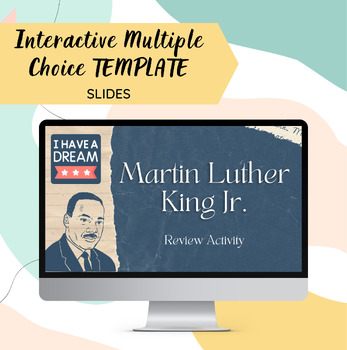 Preview of TEMPLATE: MLK Interactive Multiple Choice Activity