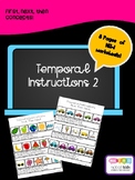 TEMPORAL CONCEPTS TEMPORAL DIRECTIONS worksheets first then next