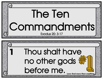 Preview of TEN COMMANDMENT SCROLLS WITH PICTURES